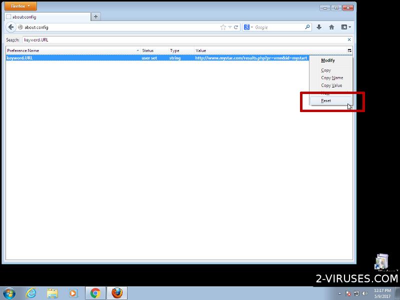 Reset Keyword.url